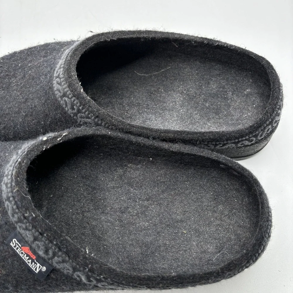 Stegmann Wool Clogs Men's 8.5‎ Slip On Shoes Slippers Germany Poly Sole